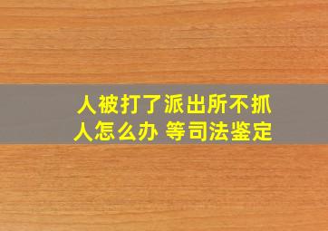 人被打了派出所不抓人怎么办 等司法鉴定